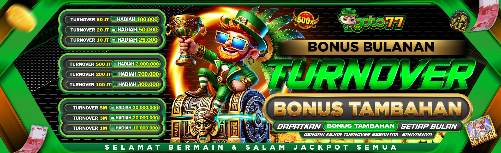 BONUS TURN OVER SLOT JUNI